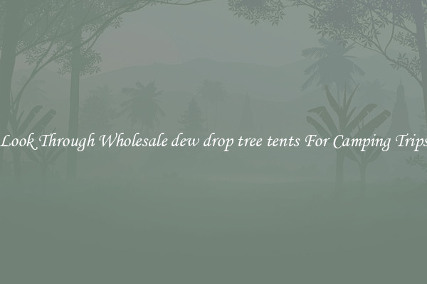 Look Through Wholesale dew drop tree tents For Camping Trips
