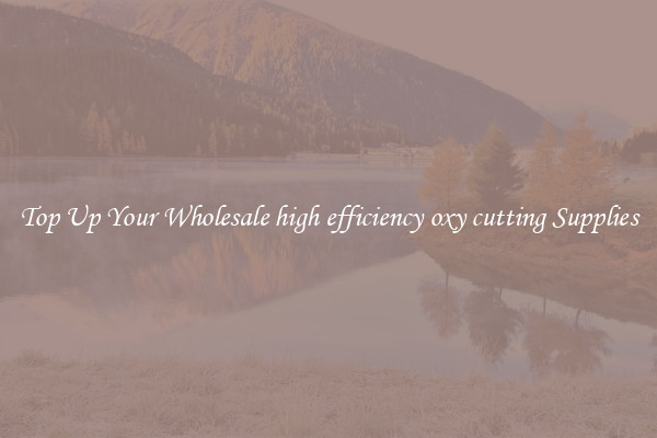 Top Up Your Wholesale high efficiency oxy cutting Supplies