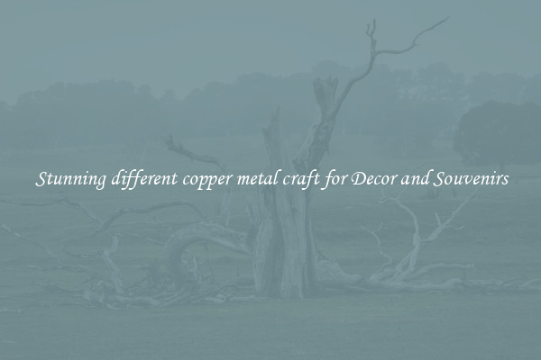 Stunning different copper metal craft for Decor and Souvenirs
