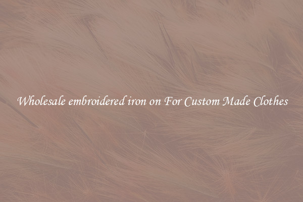 Wholesale embroidered iron on For Custom Made Clothes