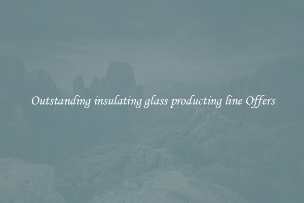 Outstanding insulating glass producting line Offers