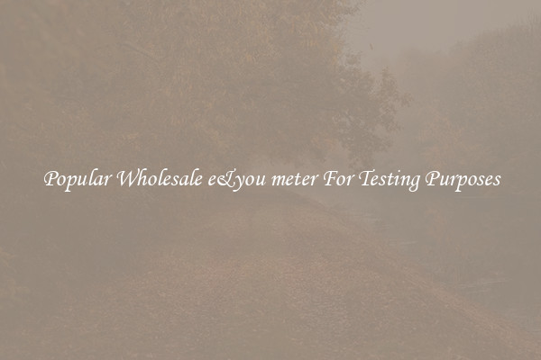 Popular Wholesale e&you meter For Testing Purposes