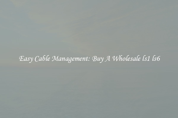 Easy Cable Management: Buy A Wholesale ls1 ls6