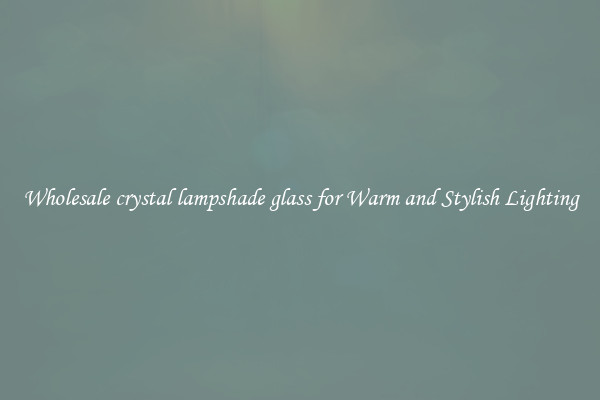 Wholesale crystal lampshade glass for Warm and Stylish Lighting