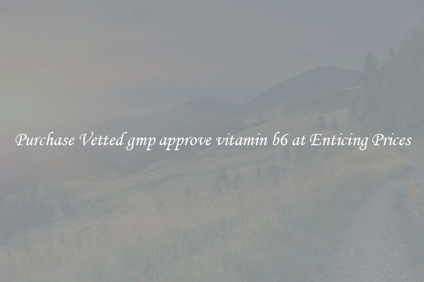 Purchase Vetted gmp approve vitamin b6 at Enticing Prices