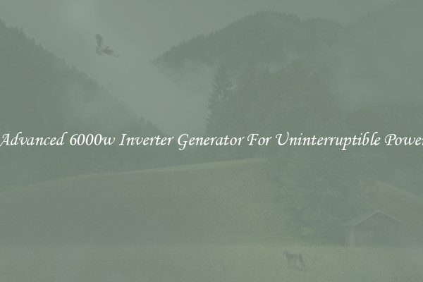 Advanced 6000w Inverter Generator For Uninterruptible Power