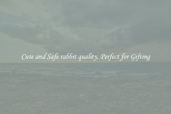 Cute and Safe rabbit quality, Perfect for Gifting