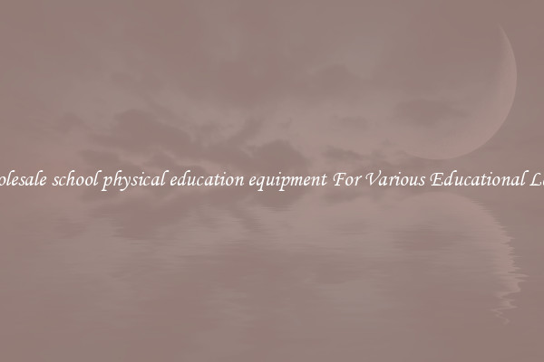 Wholesale school physical education equipment For Various Educational Levels