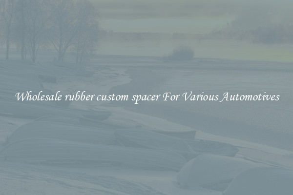 Wholesale rubber custom spacer For Various Automotives