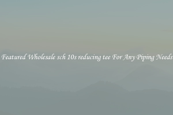 Featured Wholesale sch 10s reducing tee For Any Piping Needs